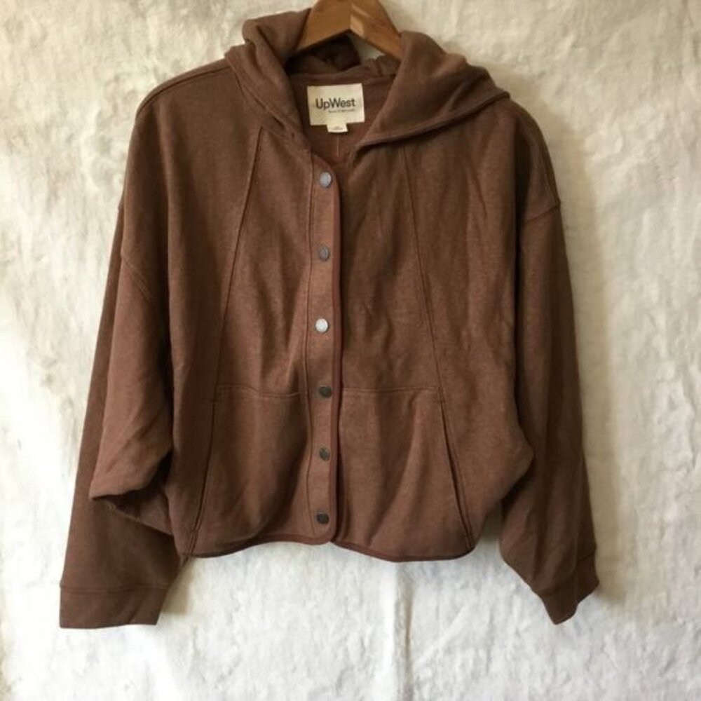 UpWest Brown Fleece Hoodie Jacket